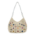 Load image into Gallery viewer, Los Feliz Hobo - Leather - Sand Sparkle Suede
