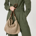 Load image into Gallery viewer, Los Feliz Hobo - Leather - Sand Sparkle Suede