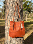 Load image into Gallery viewer, Pranee Handcrafted Leather Tote – One-of-a-Kind Artisan Beauty