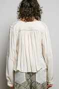Load image into Gallery viewer, V-neck Long Sleeve Floral Embroidered Cotton Woven Top