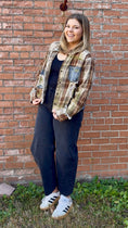 Load image into Gallery viewer, Sagebrush Flannel by Jaded Gypsy – Patchwork Boho Button-Up in Taupe