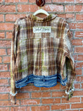 Load image into Gallery viewer, Sagebrush Flannel by Jaded Gypsy – Patchwork Boho Button-Up in Taupe