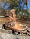 Load image into Gallery viewer, Liberty Black Distressed Leather Short Boot