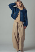 Load image into Gallery viewer, Chic Utility Zip-Up Denim Bomber Jacket