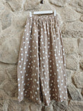 Load image into Gallery viewer, Camel pants with white polka dots