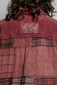 Load image into Gallery viewer, Vintage Wash Plaid Patchwork Long Sleeve Top