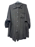 Load image into Gallery viewer, 29122 LINEN OVERSIZED BLOUSE WITH CHEST POCKET