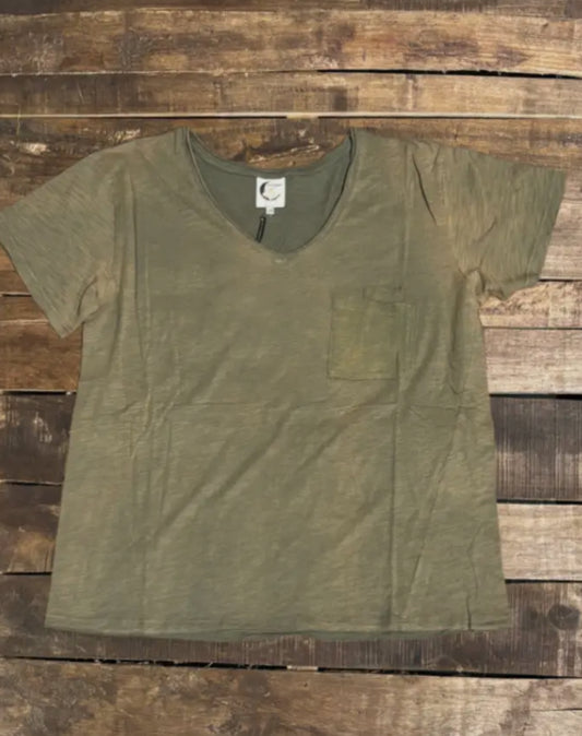 Moon Dance Tee in Vintage Moss - Jaded Gypsy