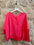 Load image into Gallery viewer, Ref-764 BASIC SHORT BLOUSE 100% LINEN
