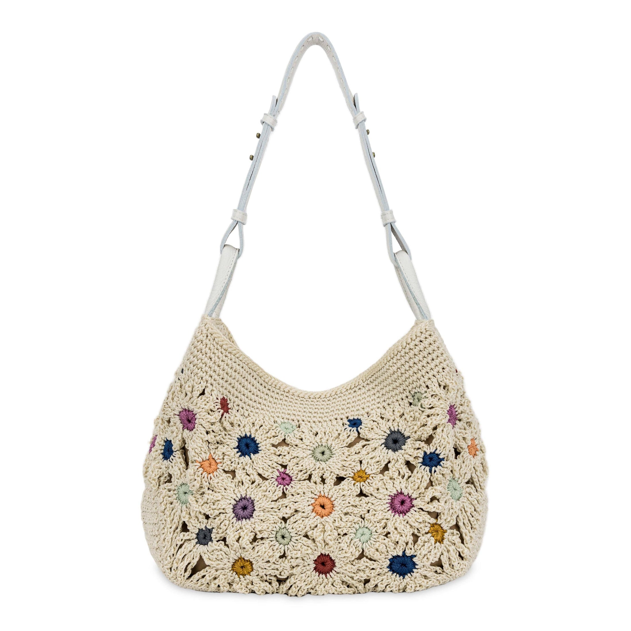 Los Feliz Hobo - Leather - Sand Sparkle Suede