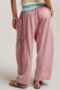 Load image into Gallery viewer, Striped Cotton Drawstring Harem Pants

