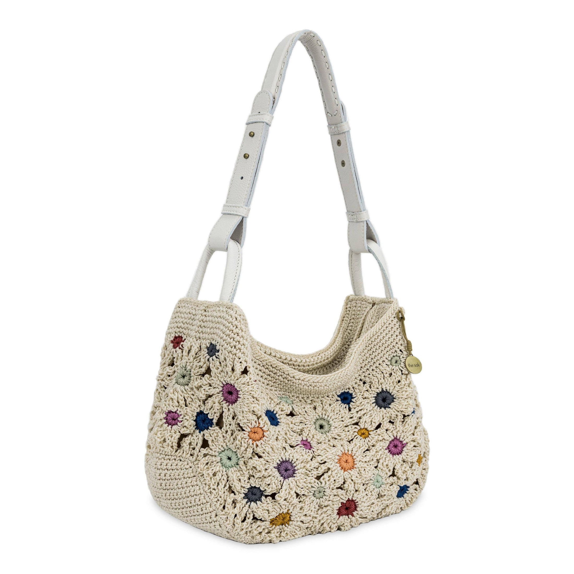Los Feliz Hobo - Leather - Sand Sparkle Suede