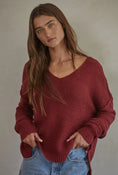 Load image into Gallery viewer, Wine Knit Sweater
