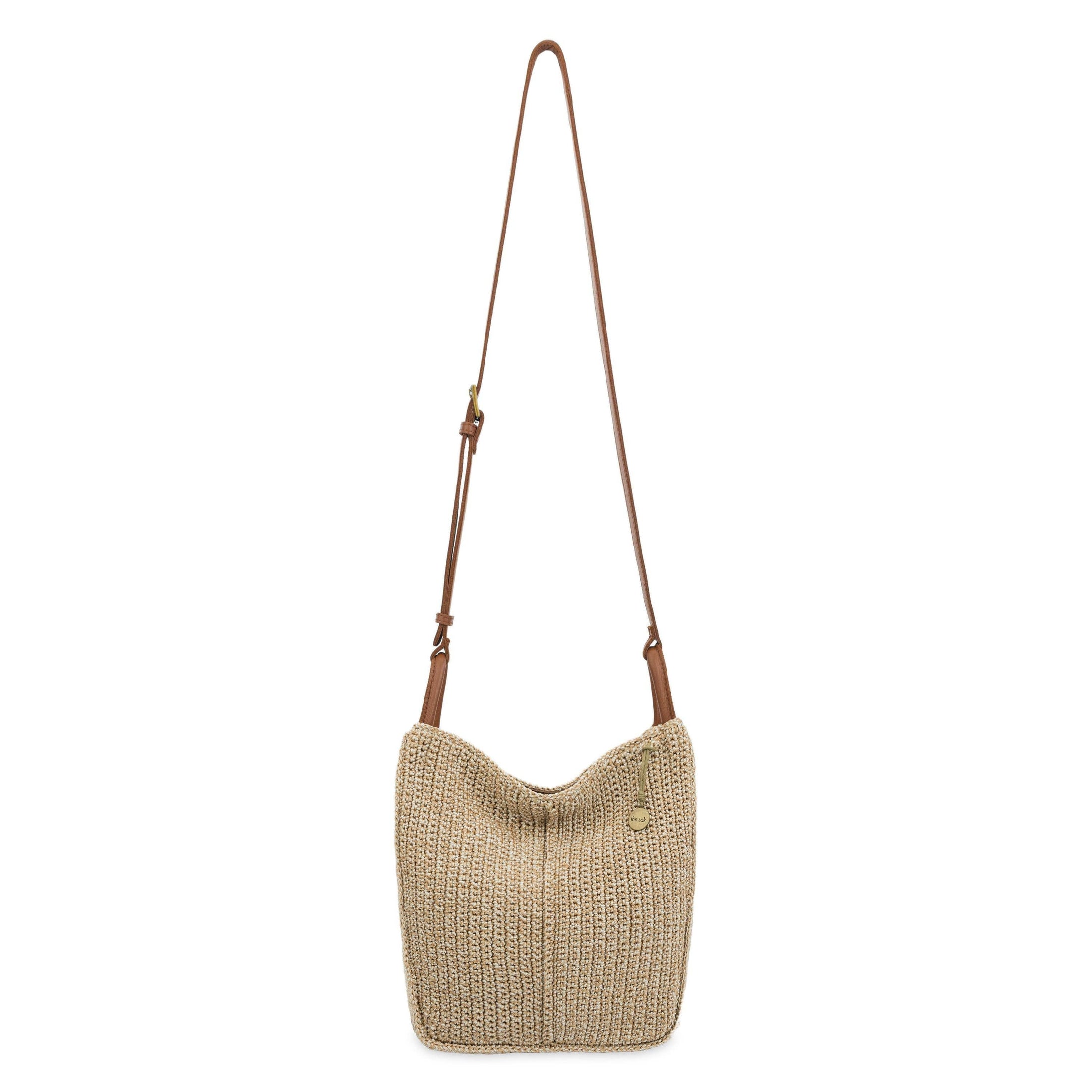 Los Feliz Crossbody - Leather - Neutral Suede Block