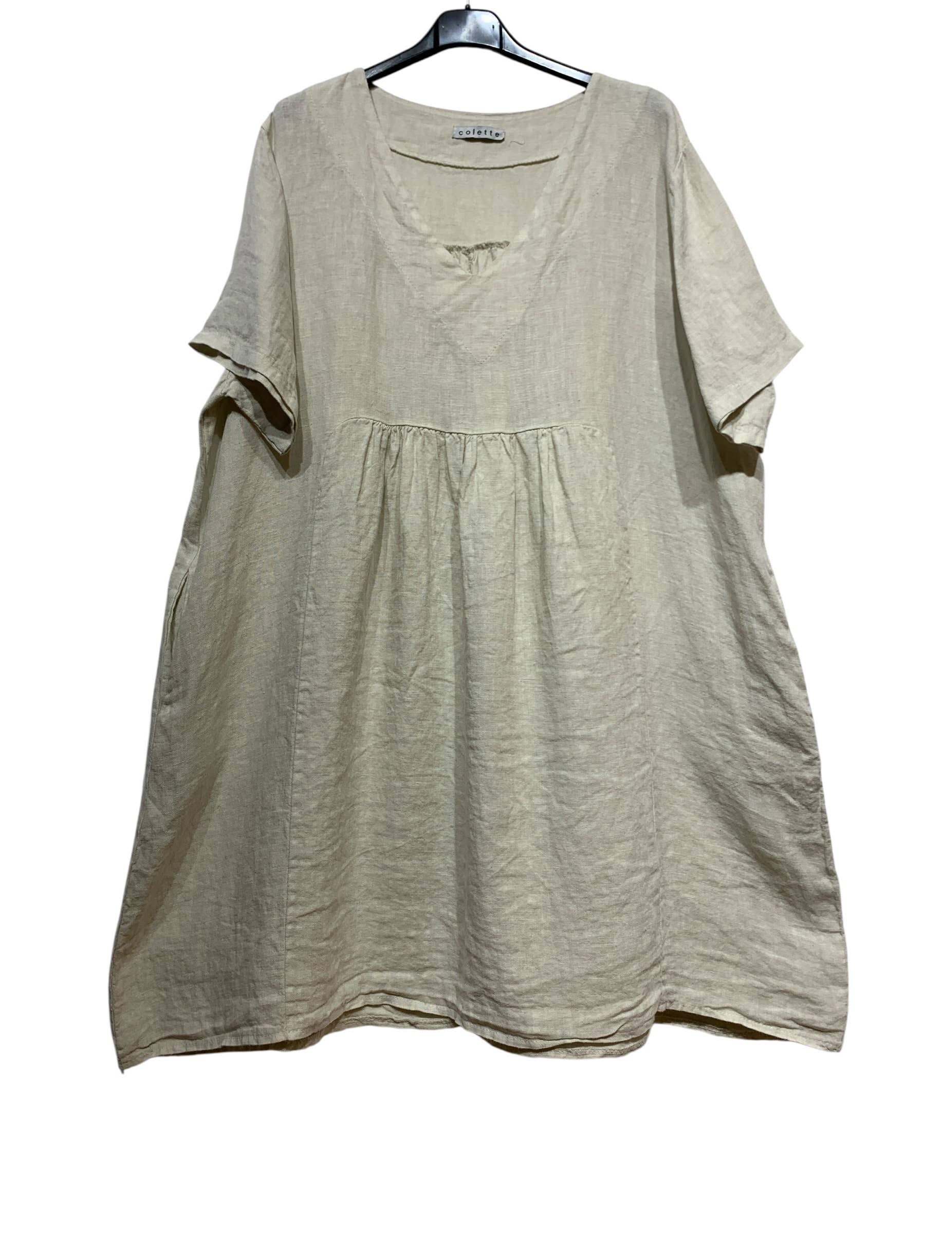 56462 THICK LINEN DRESS