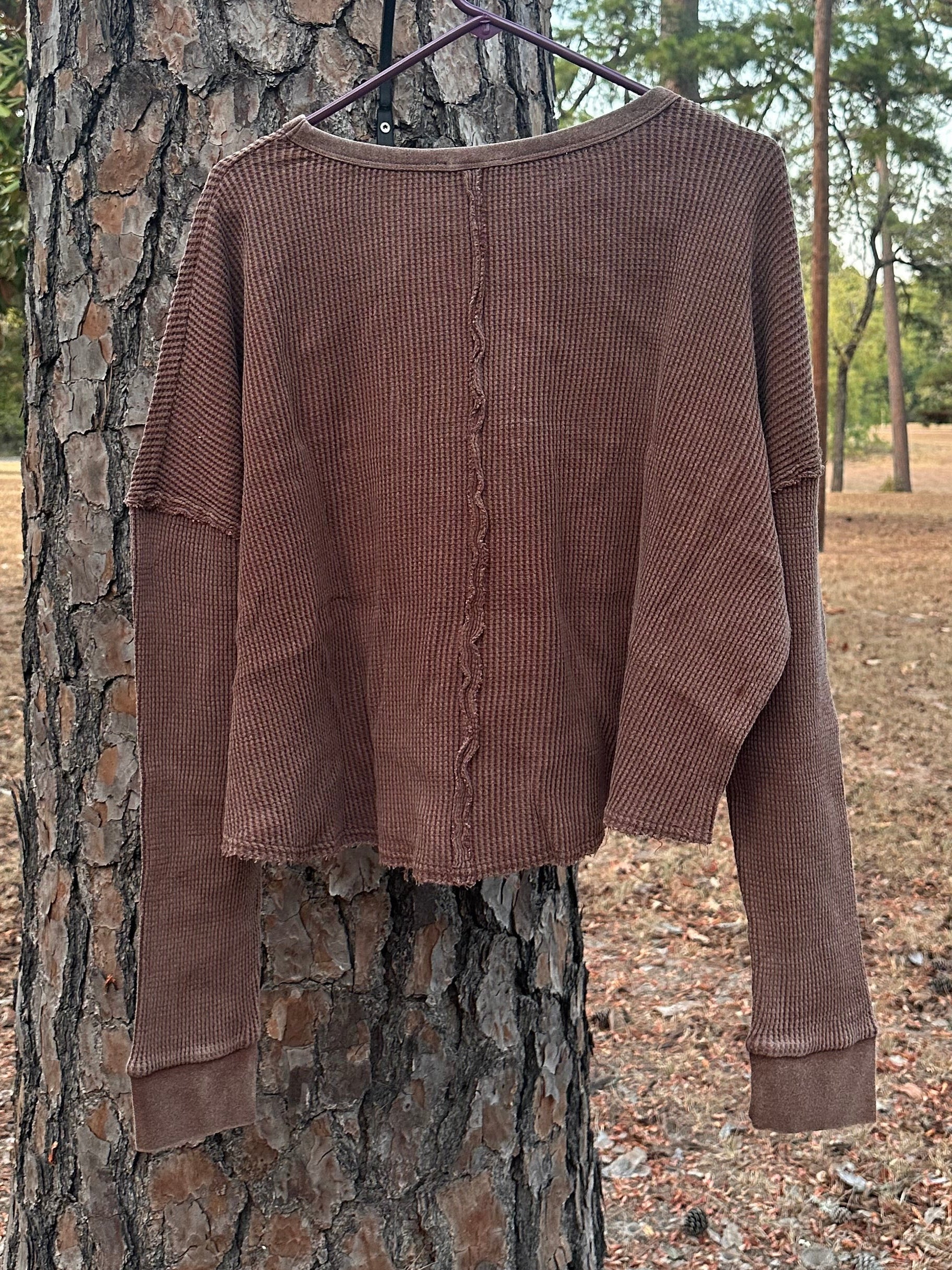 Waffle Knit Cotton Top