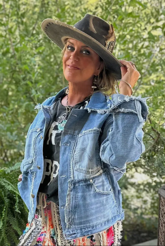 Stiched in Time Denim Jacket by Jaded Gypsy