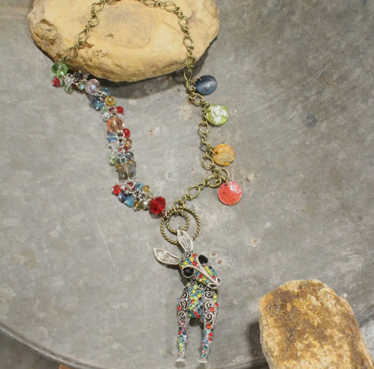 Fiesta Donkey Charmer Dangle Necklace