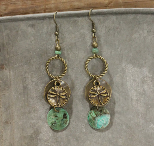 Spread Your Wings Dragonfly Dangle Earrings