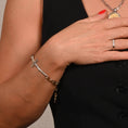 Load image into Gallery viewer, Mixed Metal Cross and Paperclip Chain Bracelet
