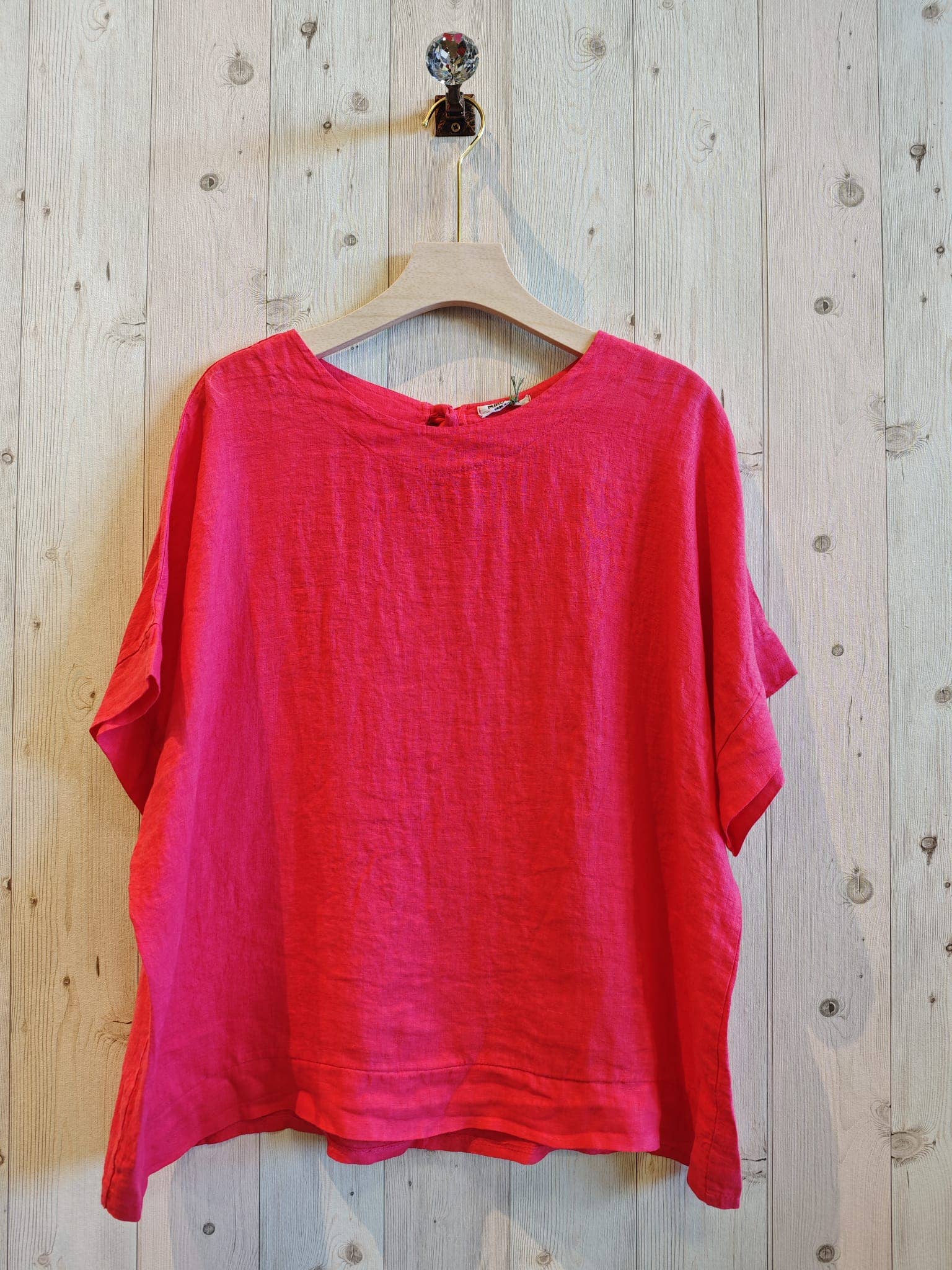 Ref-17831 BOW BLOUSE 100% LINEN