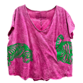 Load image into Gallery viewer, Vintage Style Tee with Tiger Graphic on Front and Back
