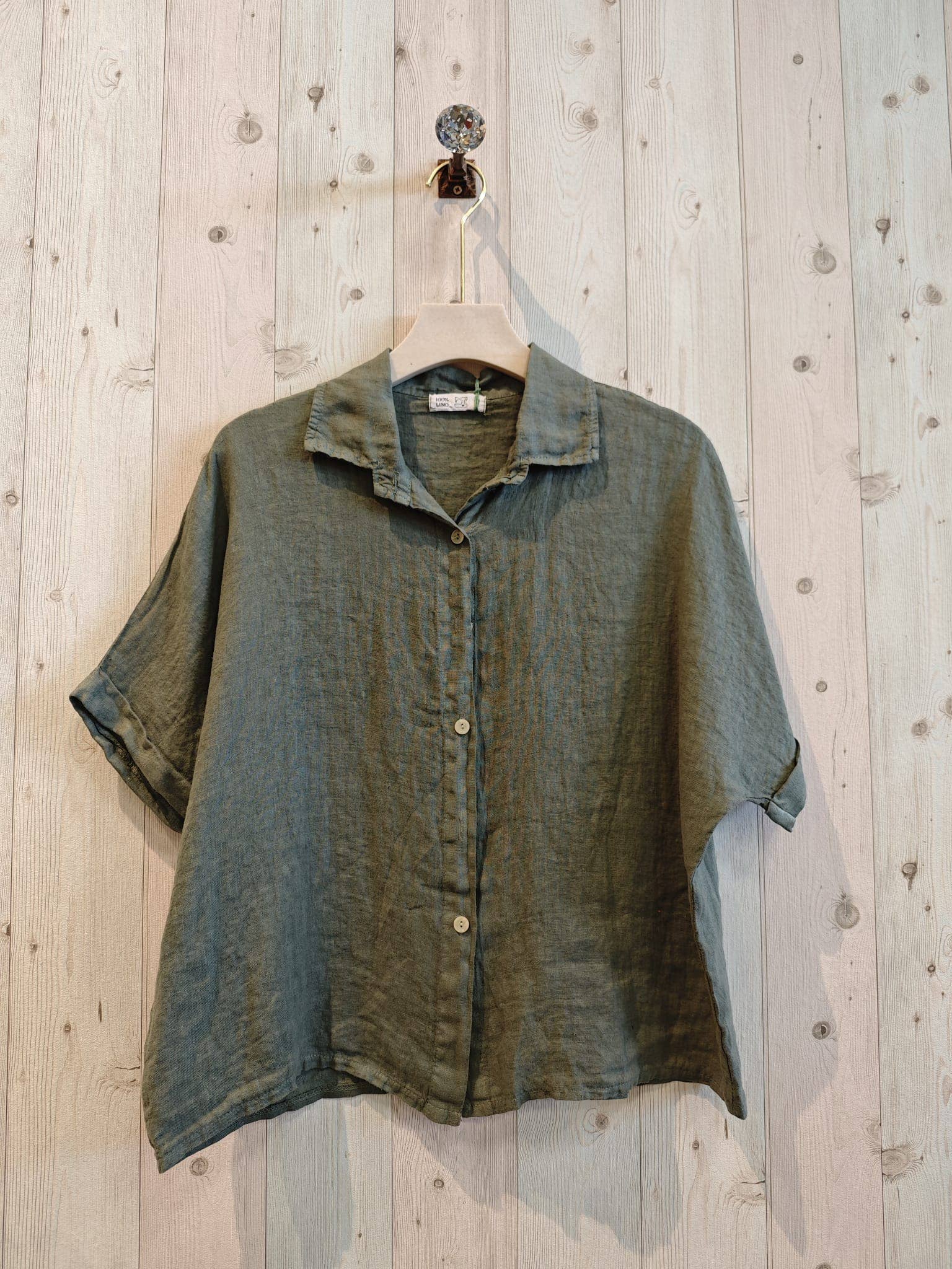 Ref-83531 100% LINEN SHORT-SLEEVE SHIRT