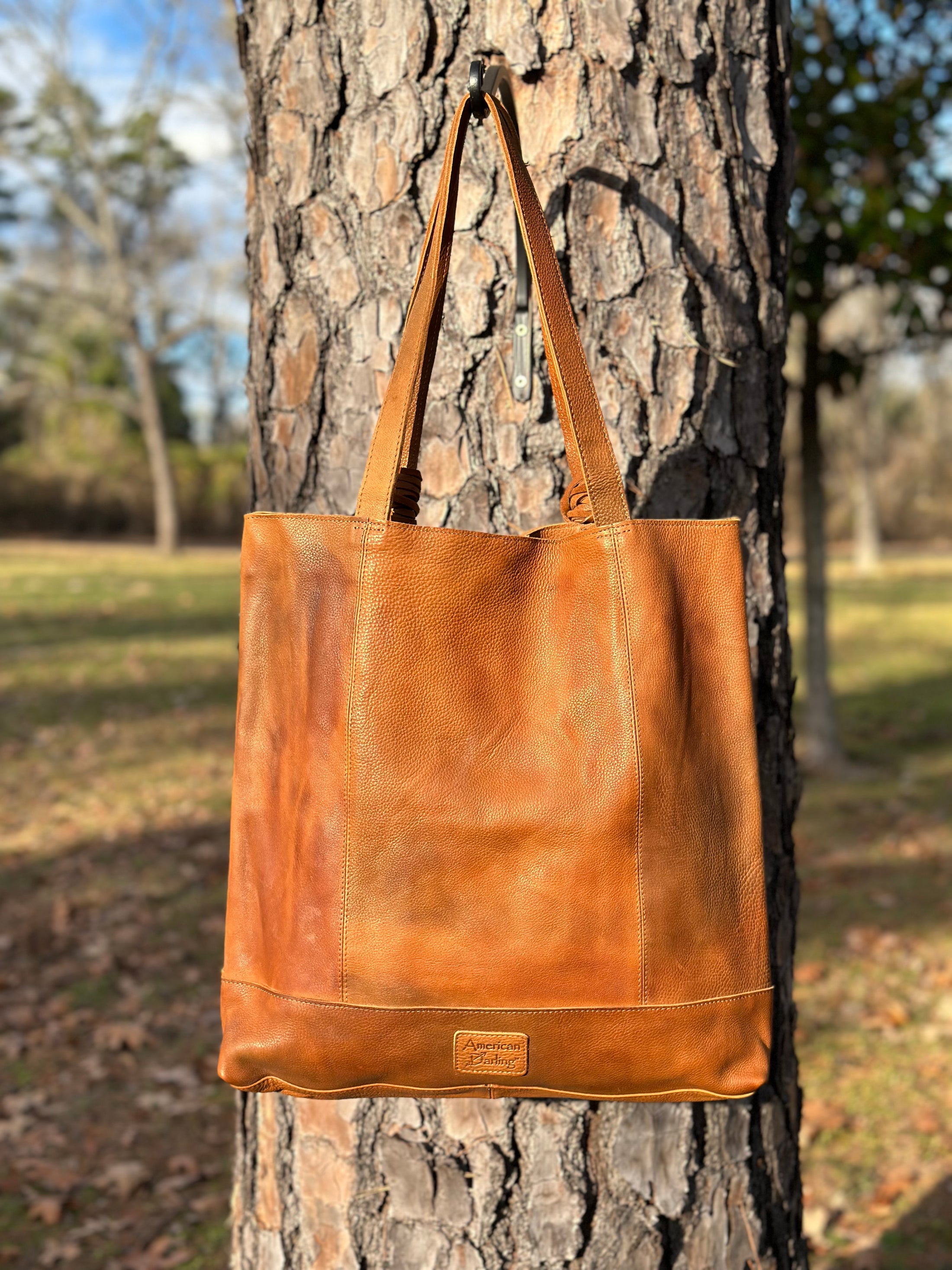 Leather tote