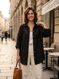 Load image into Gallery viewer, 29122 LINEN OVERSIZED BLOUSE WITH CHEST POCKET
