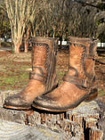 Load image into Gallery viewer, Liberty Black Distressed Leather Short Boot
