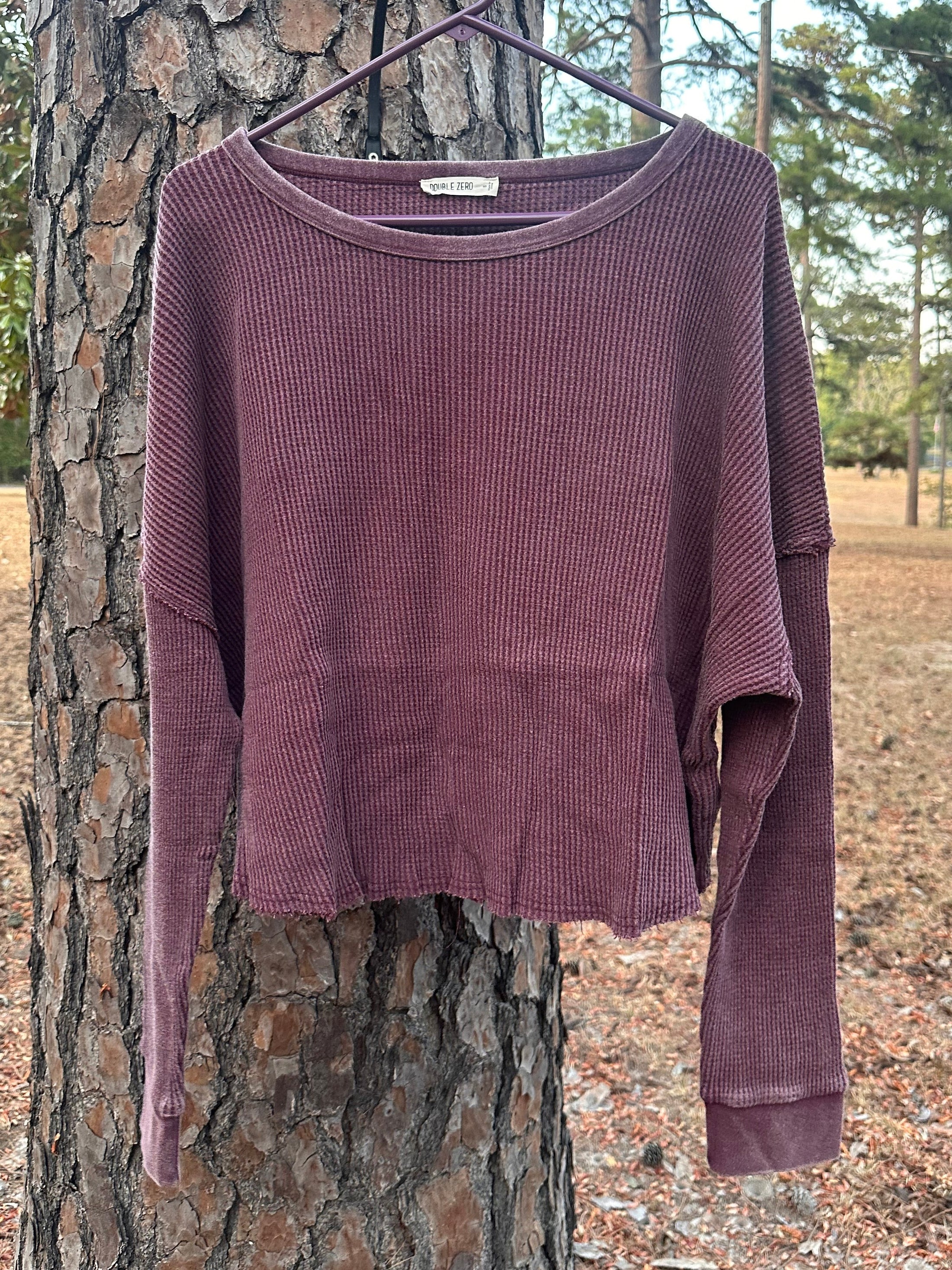 Waffle Knit Cotton Top