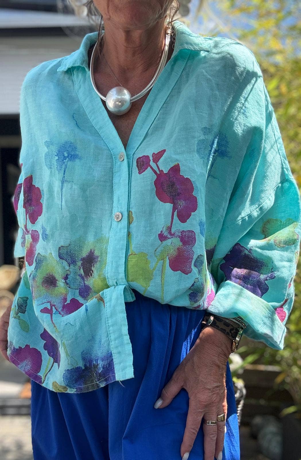 48902 LINEN SHIRT SPRING SUMMER CLOTHING 🌹 🌸
