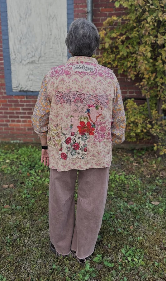 Floral Gardens Walks Top by Jaded Gypsy - Boho Patchwork Top