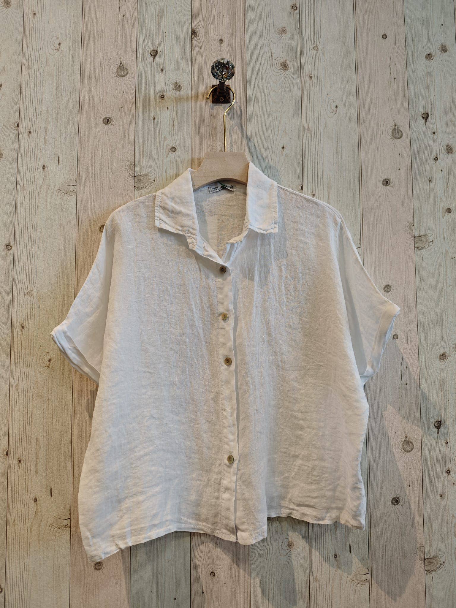 Ref-83531 100% LINEN SHORT-SLEEVE SHIRT