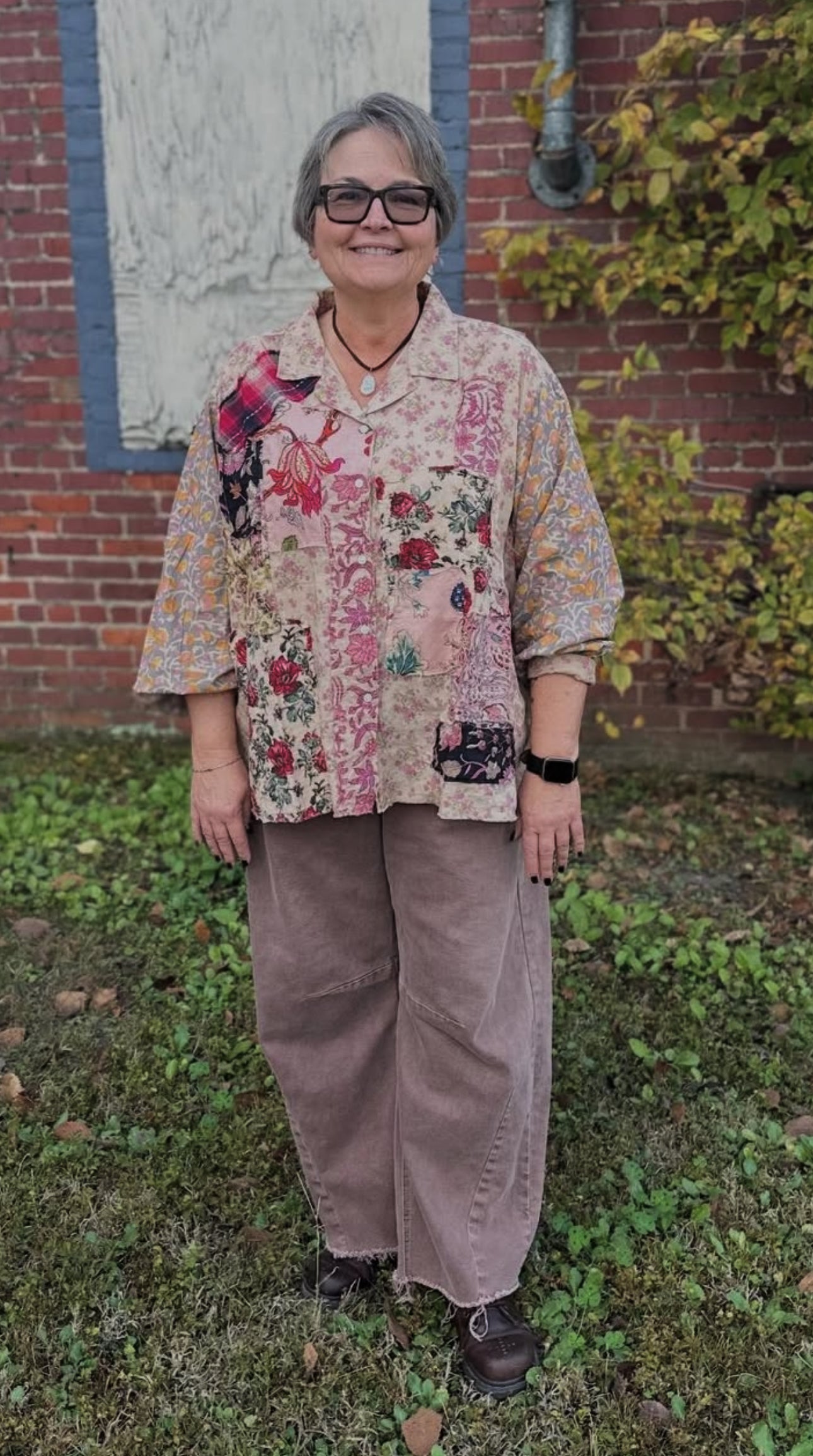 Floral Gardens Walks Top by Jaded Gypsy - Boho Patchwork Top