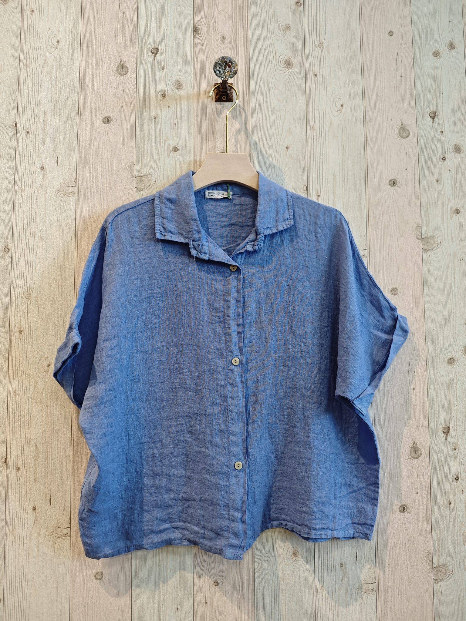 Ref-83531 100% LINEN SHORT-SLEEVE SHIRT