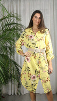 Load image into Gallery viewer, Ref-20272 SHORT PRINTED DRESS 100% LINEN
