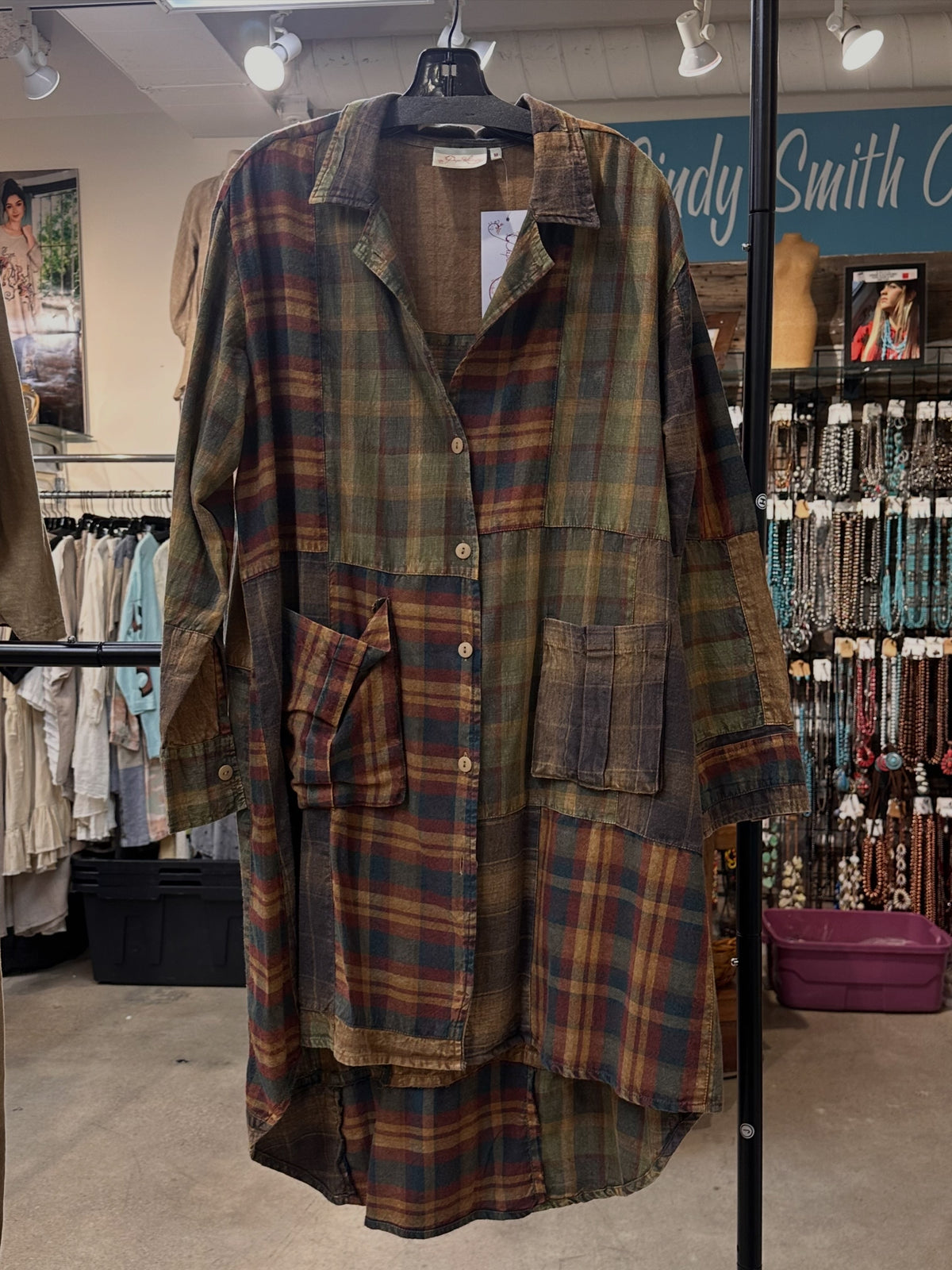 Faded Patchwork Flannel Jacket