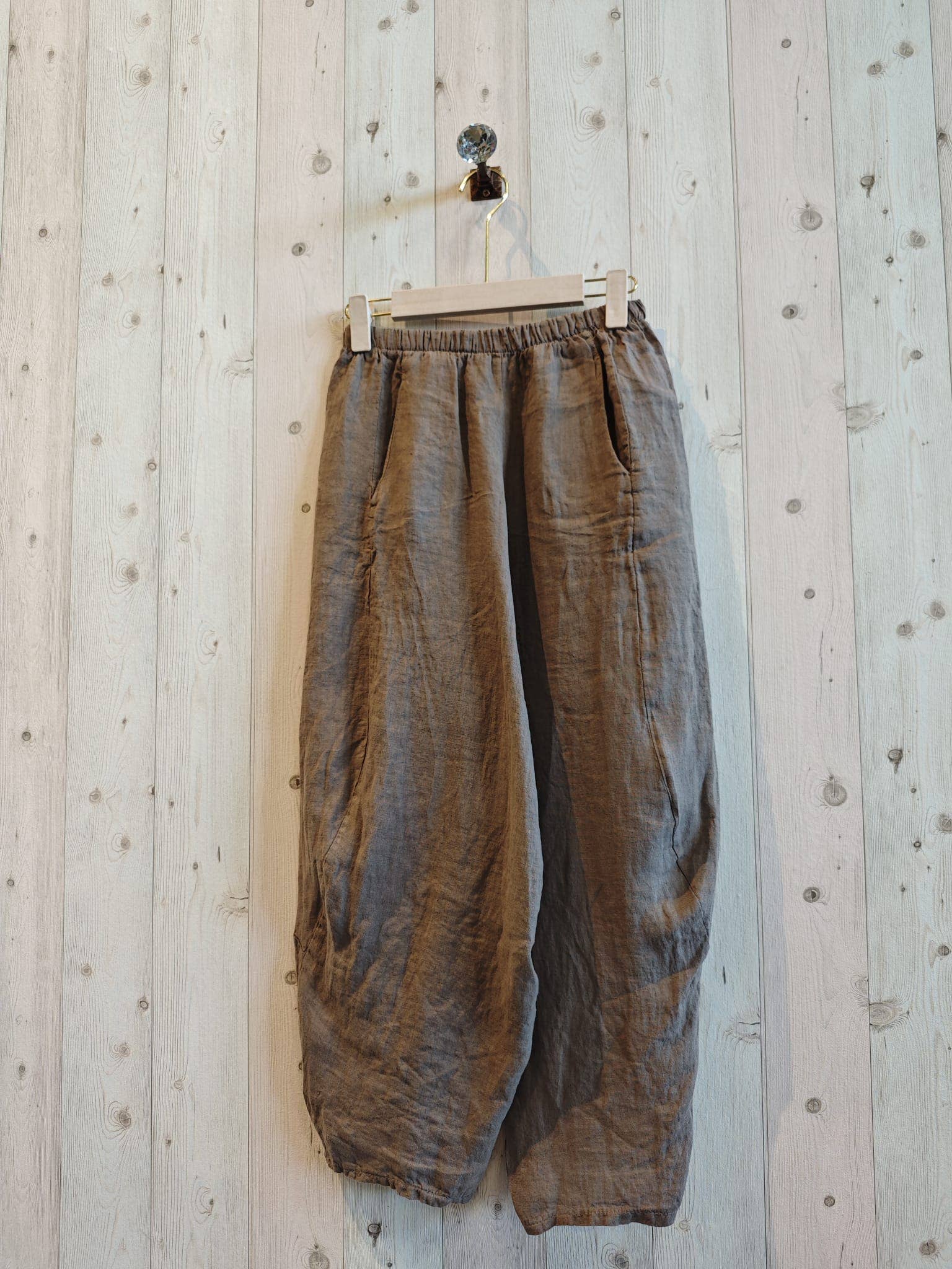 Ref-41482 BALLOON-STYLE PANTS 100% LINEN