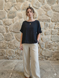 Load image into Gallery viewer, Ref-83773  100% LINEN   SIDE-TIE BLOUSE

