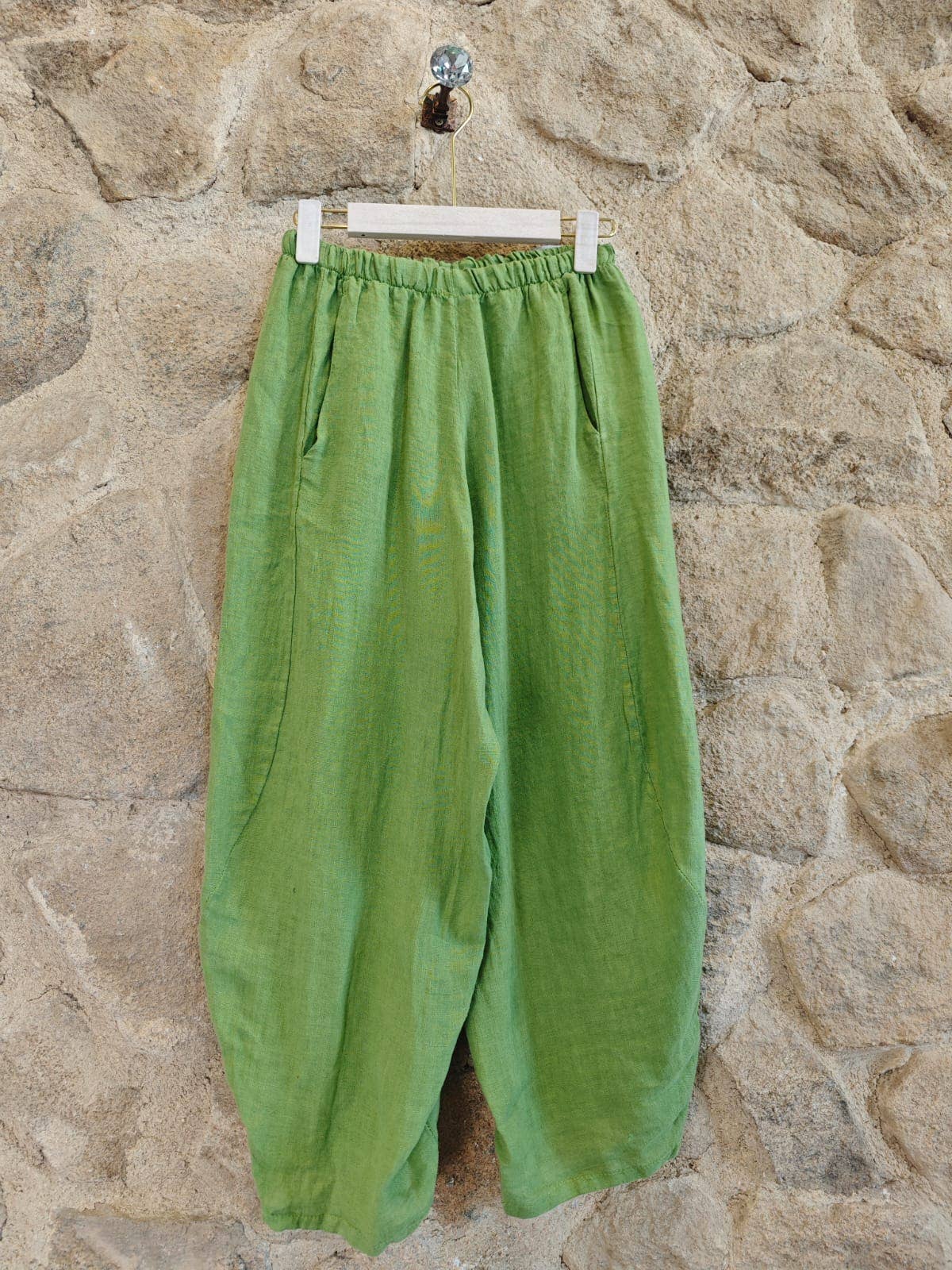 Ref-41482 BALLOON-STYLE PANTS 100% LINEN