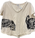 Load image into Gallery viewer, Vintage Style Tee with Tiger Graphic on Front and Back
