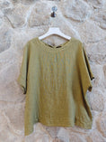 Load image into Gallery viewer, Ref-17831 BOW BLOUSE 100% LINEN
