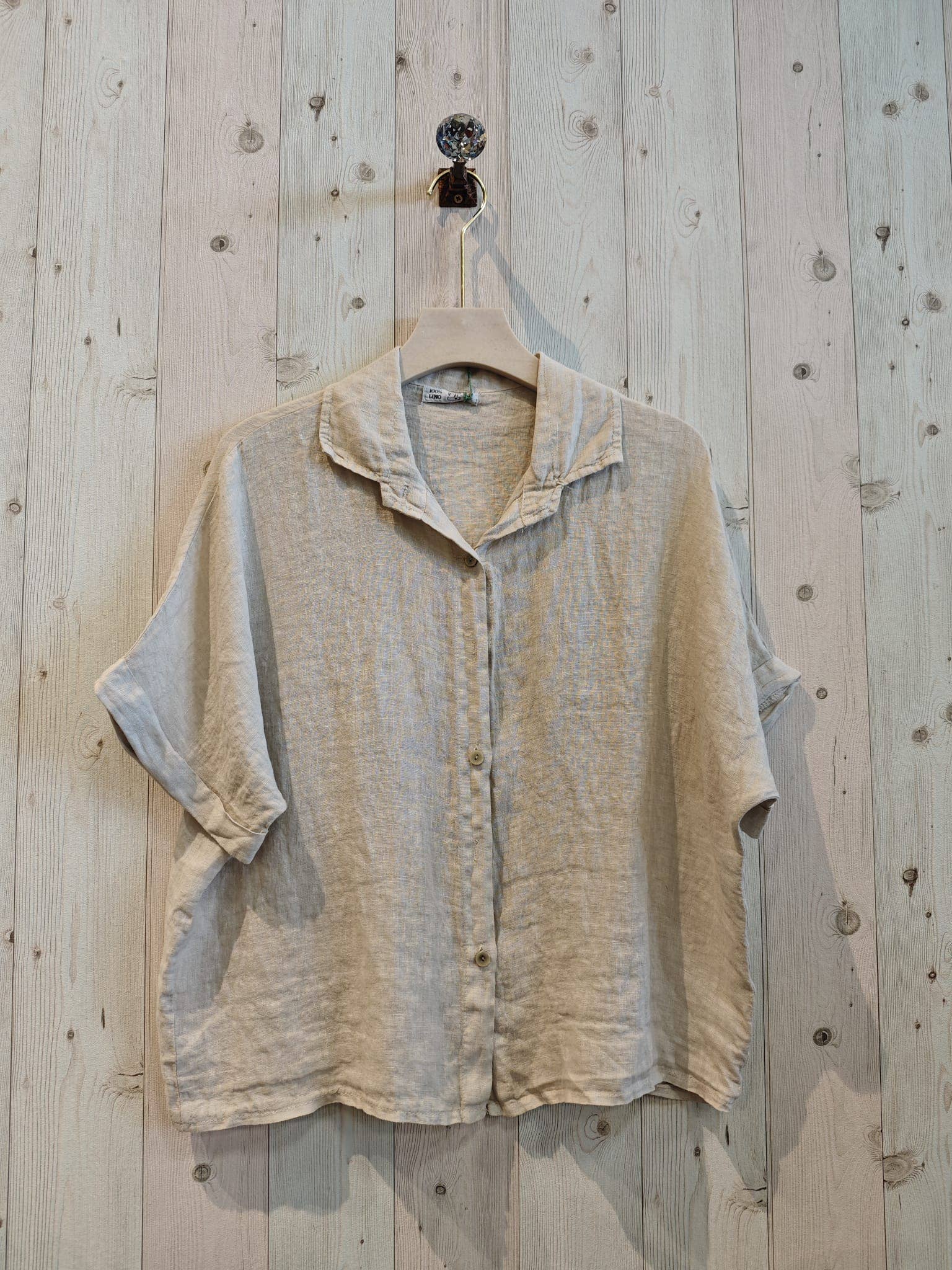 Ref-83531 100% LINEN SHORT-SLEEVE SHIRT