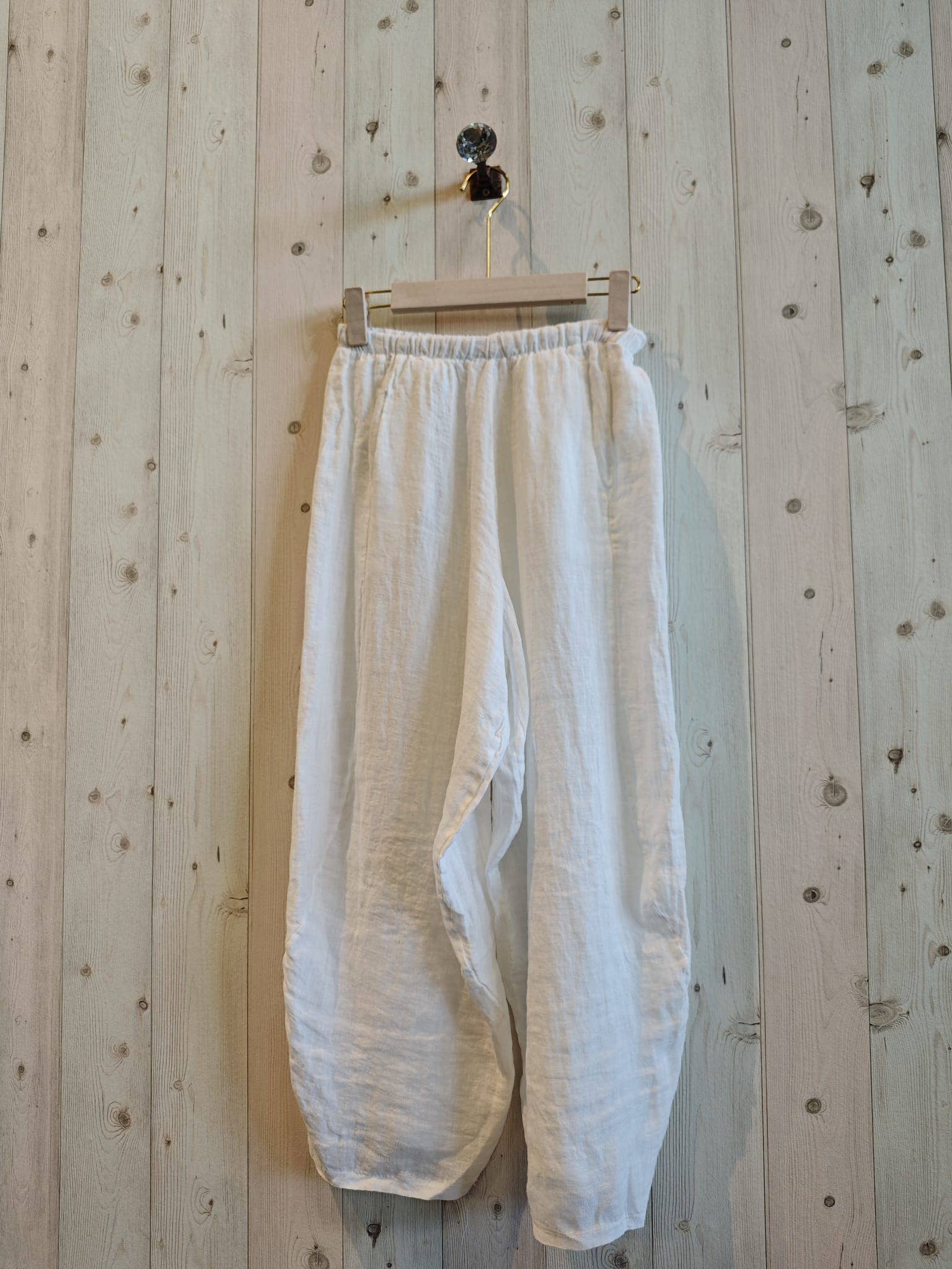 Ref-41482 BALLOON-STYLE PANTS 100% LINEN