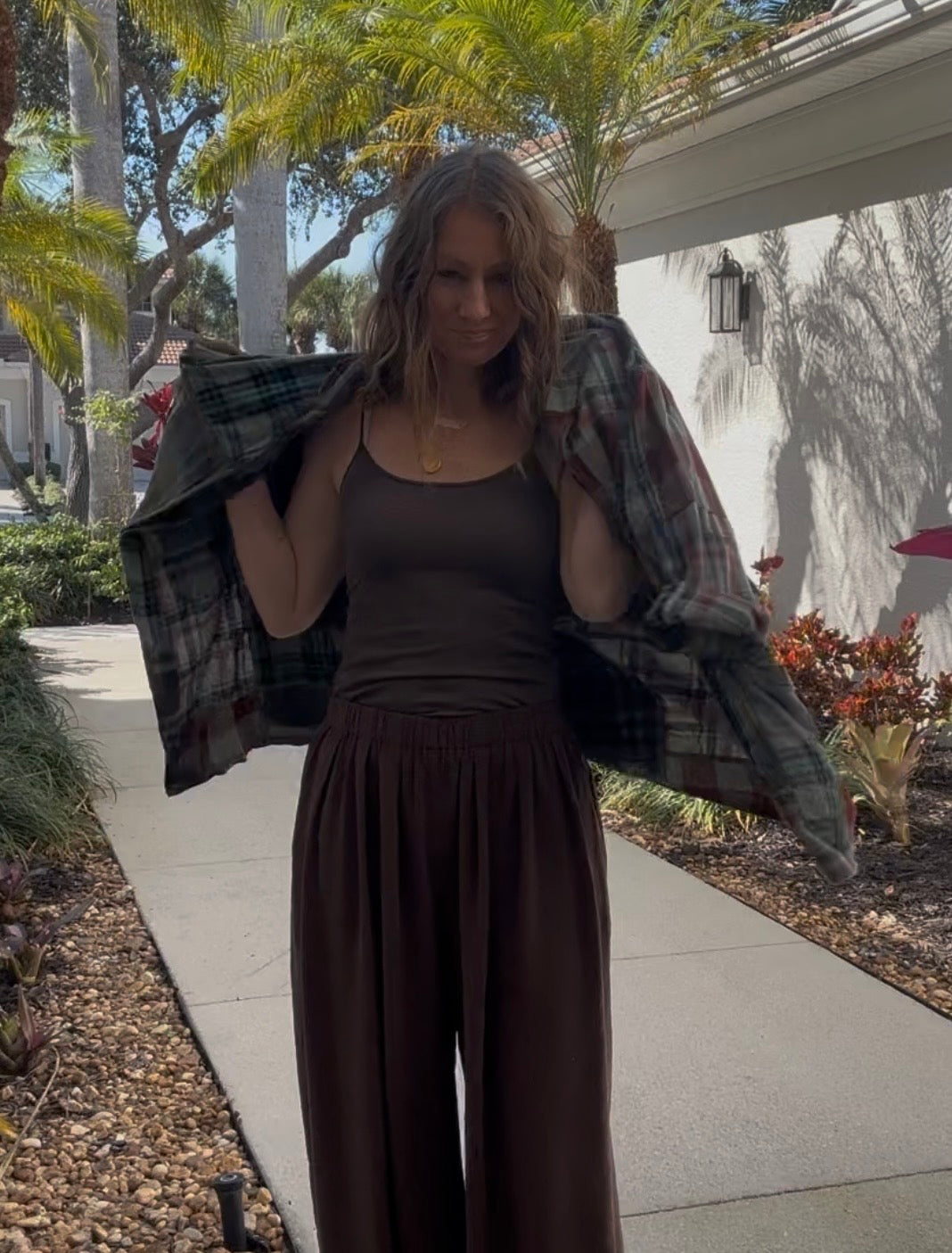 Balloons Pants in Chocolate & Ivy