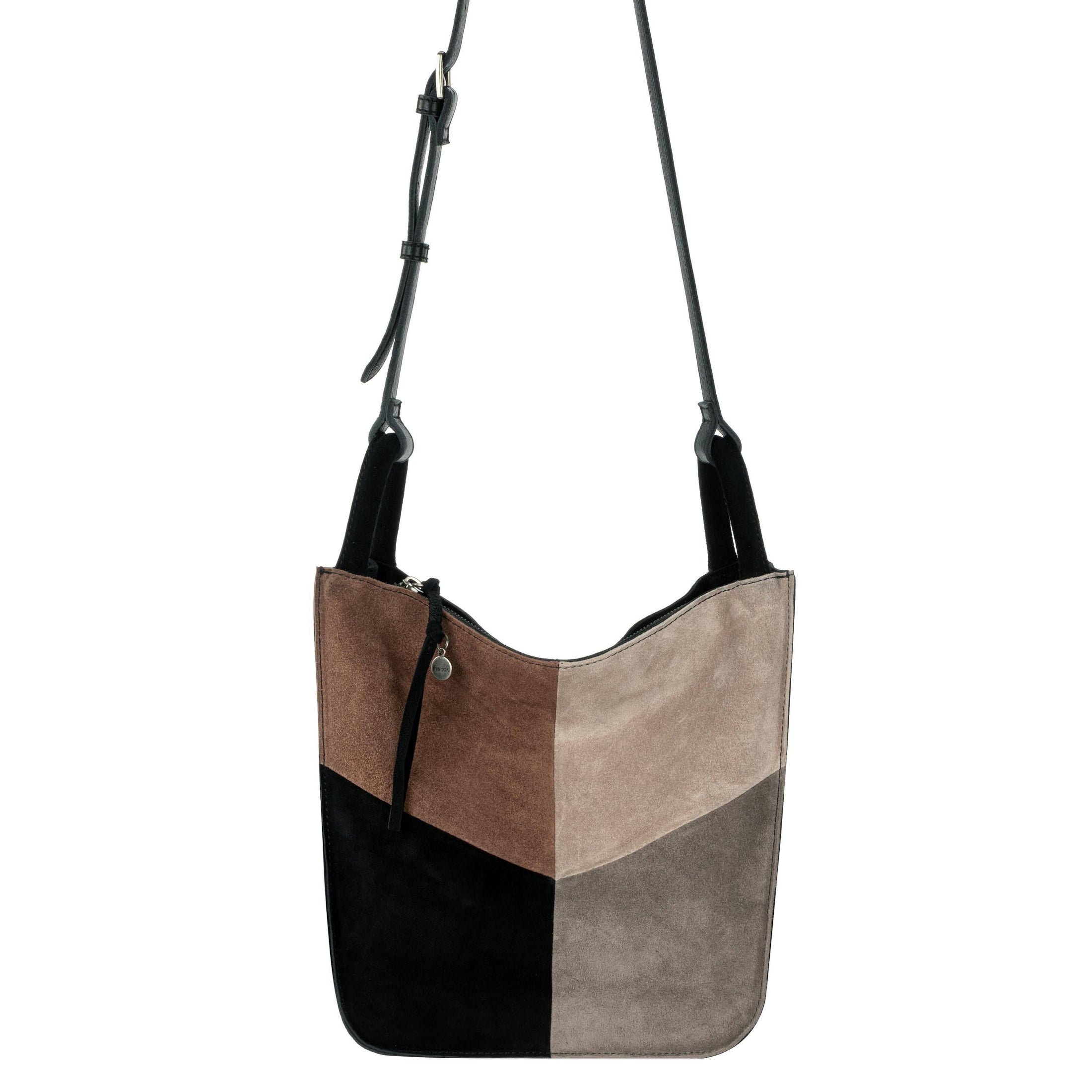 Los Feliz Crossbody - Leather - Neutral Suede Block