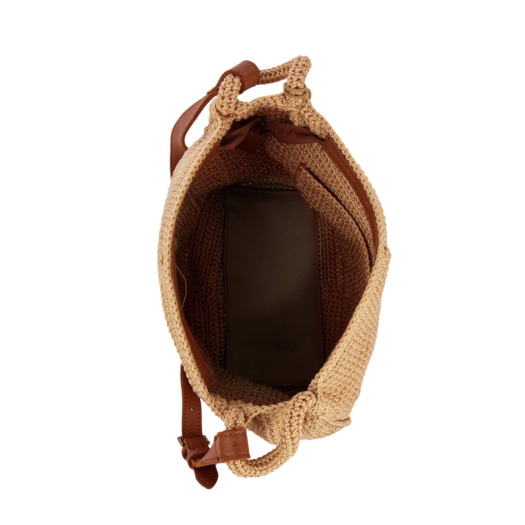 Los Feliz Crossbody - Leather - Neutral Suede Block