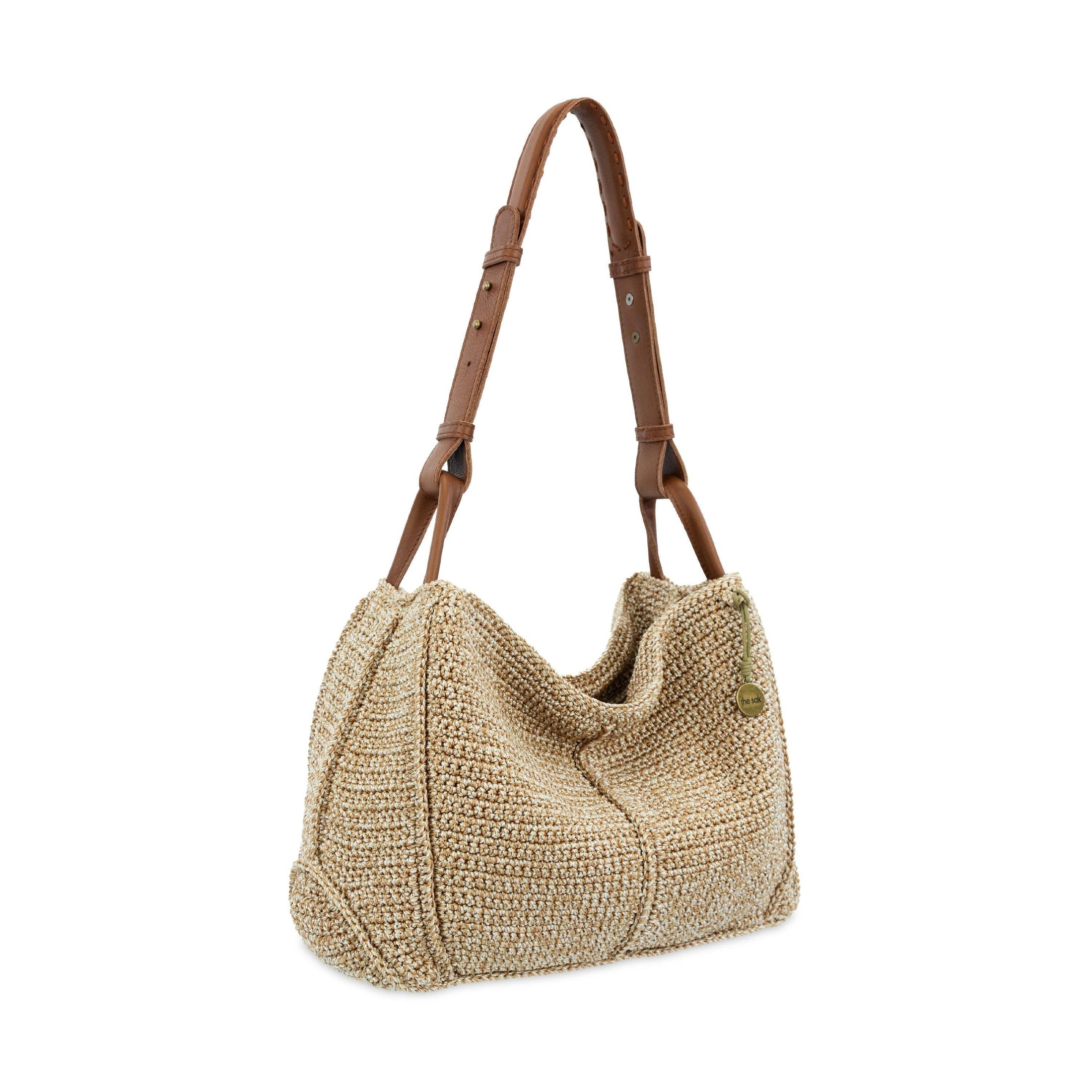 Los Feliz Hobo - Leather - Sand Sparkle Suede