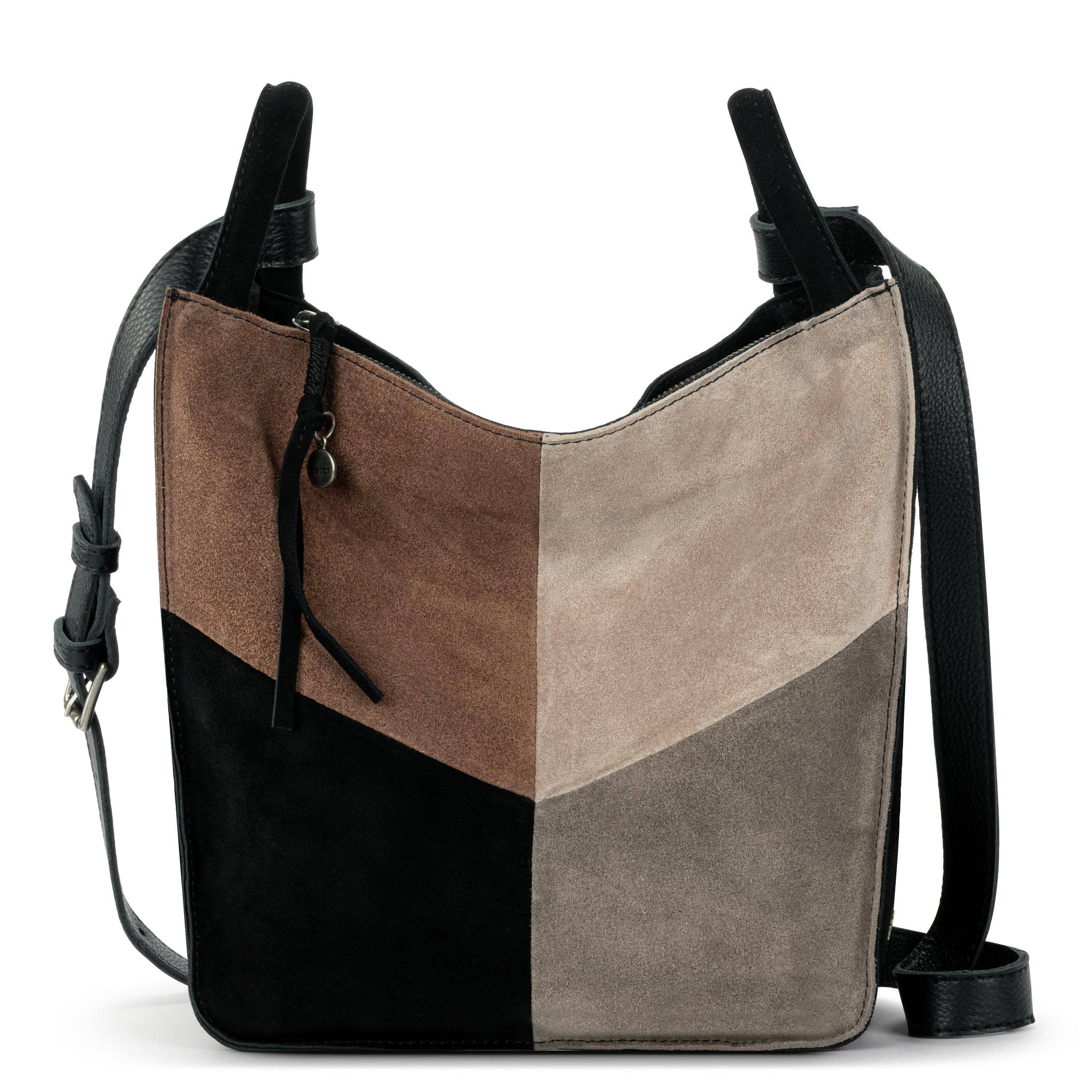 Los Feliz Crossbody - Leather - Neutral Suede Block